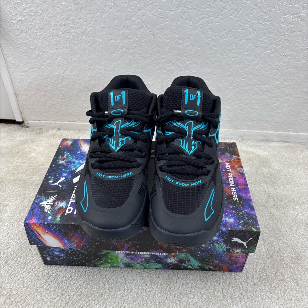 Puma Black and Blue Sneakers lamelo ball buzzcity
